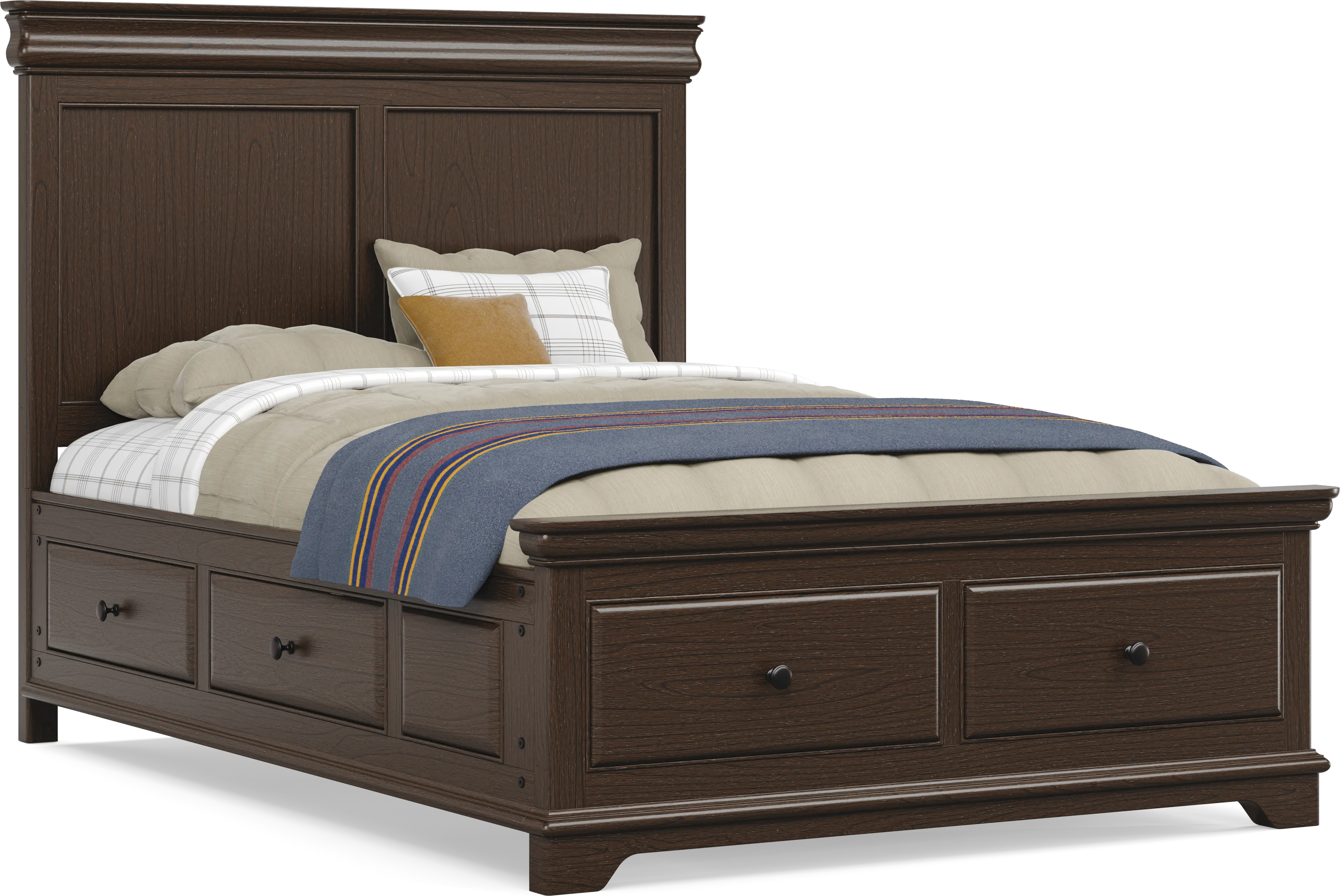 Kids Oberon Chocolate Full Storage Bed - Thumbnail - Image 1