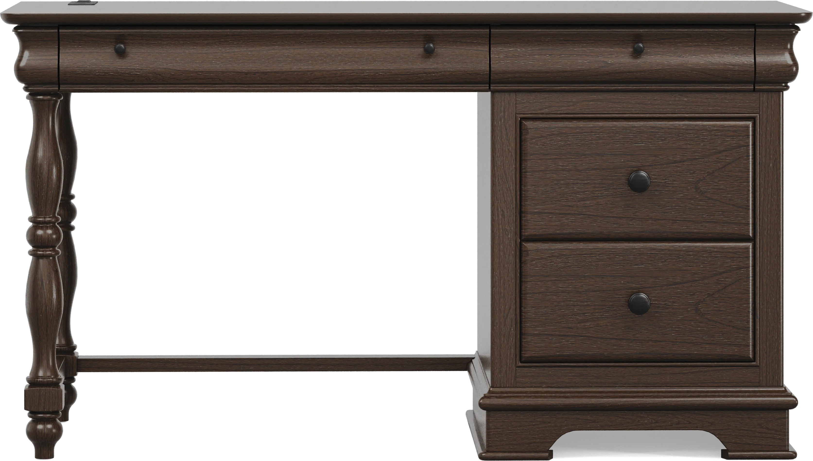 Kids Oberon Chocolate Pedestal Desk - Thumbnail - Image 1