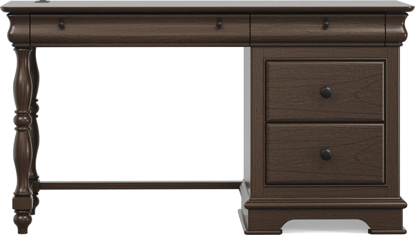 Kids Oberon Chocolate Pedestal Desk