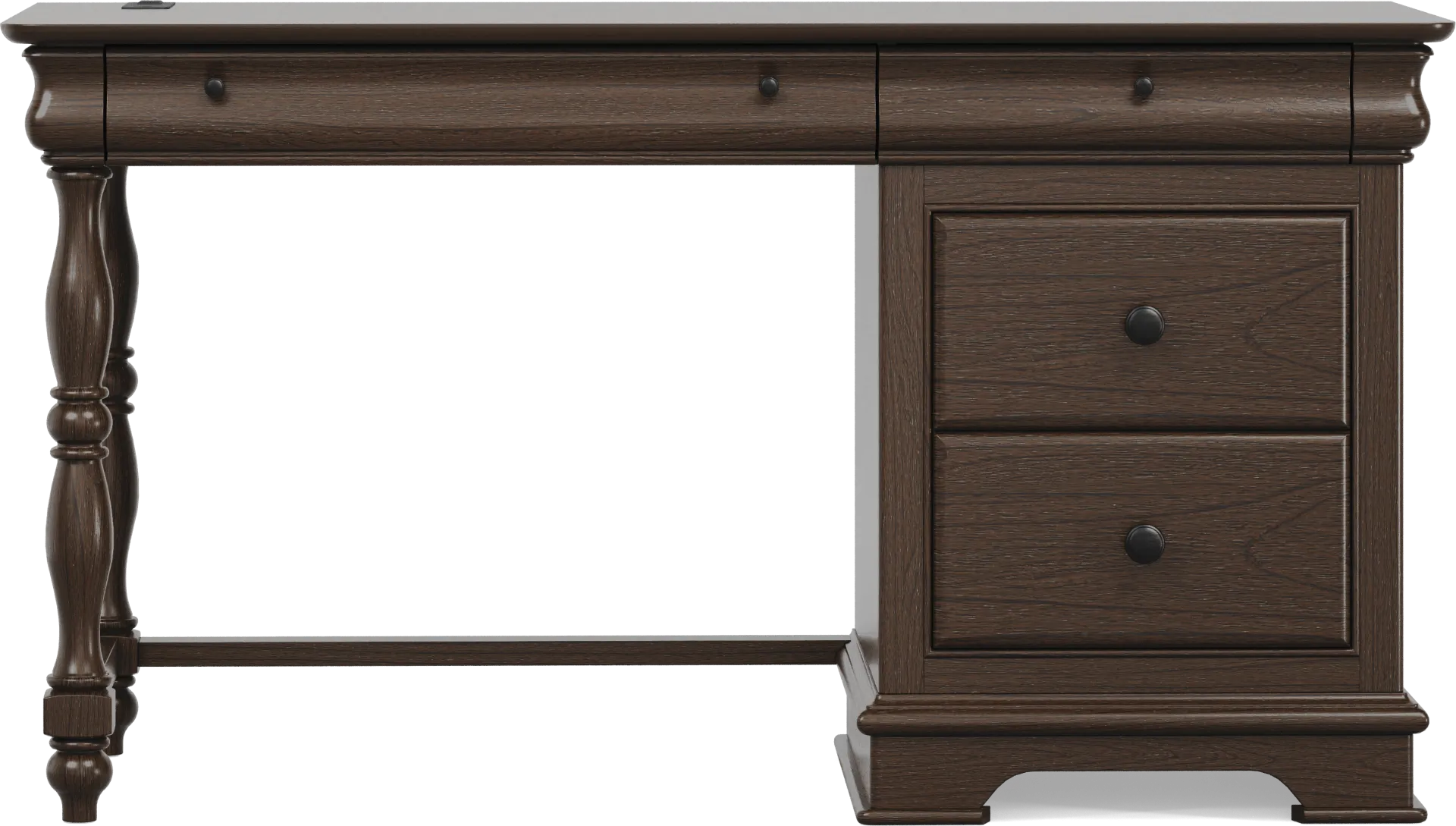 Kids Oberon Chocolate Pedestal Desk - Image 1