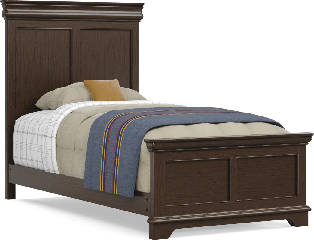 Kids Oberon Chocolate Twin Panel Bed