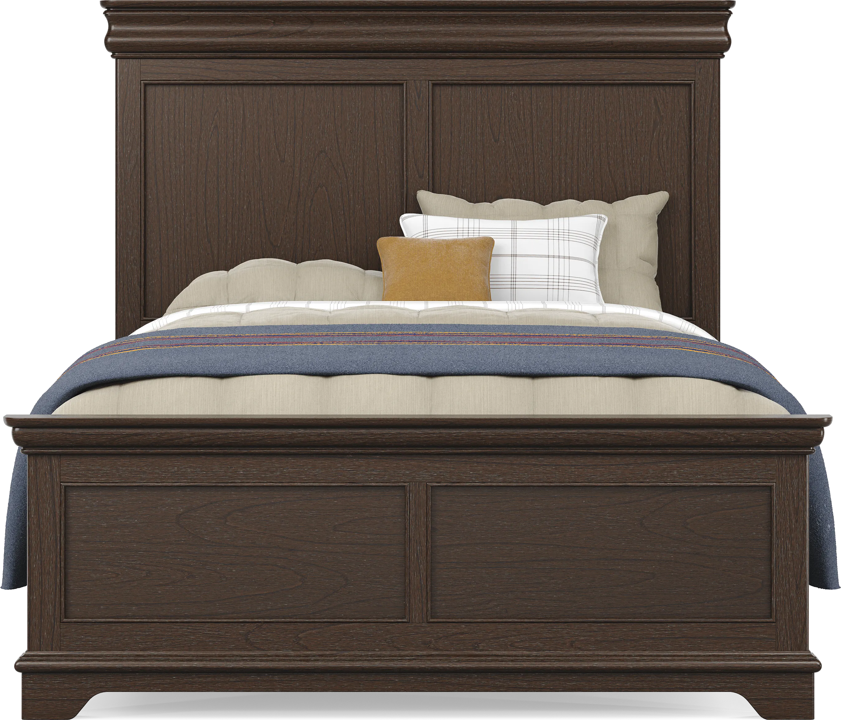 Kids Oberon Chocolate Full Panel Bed - Thumbnail - Image 1