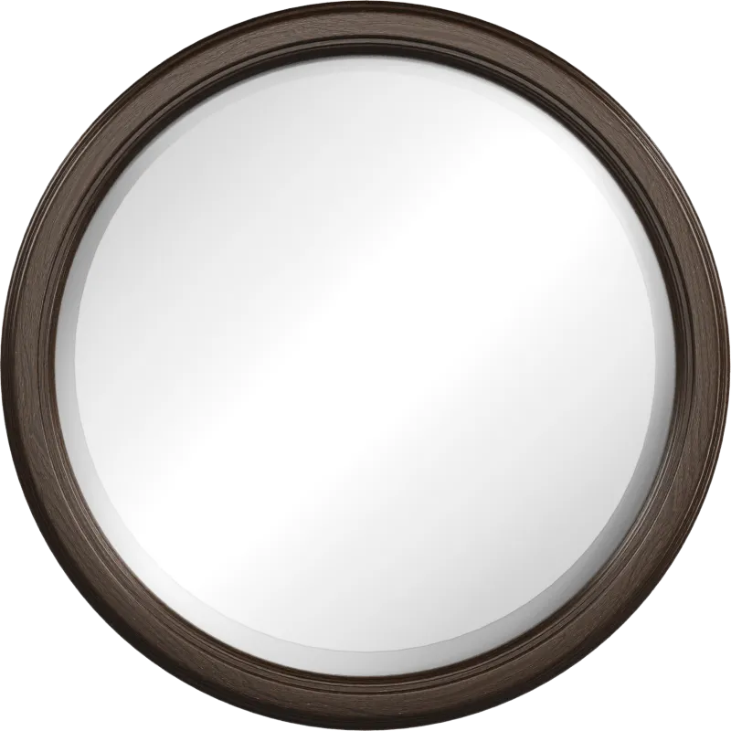 Kids Oberon Chocolate Round Mirror