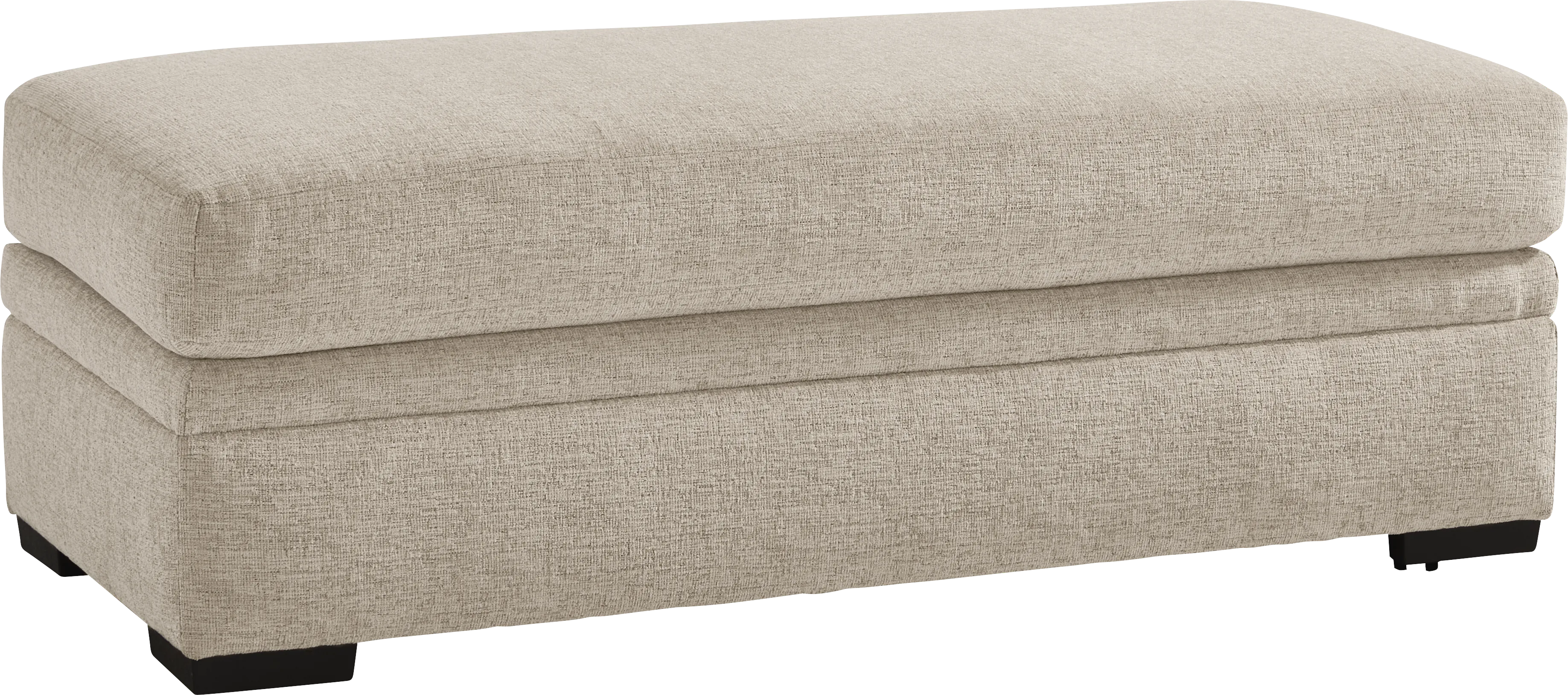 Sutterfield Beige Storage Ottoman - Thumbnail - Image 1