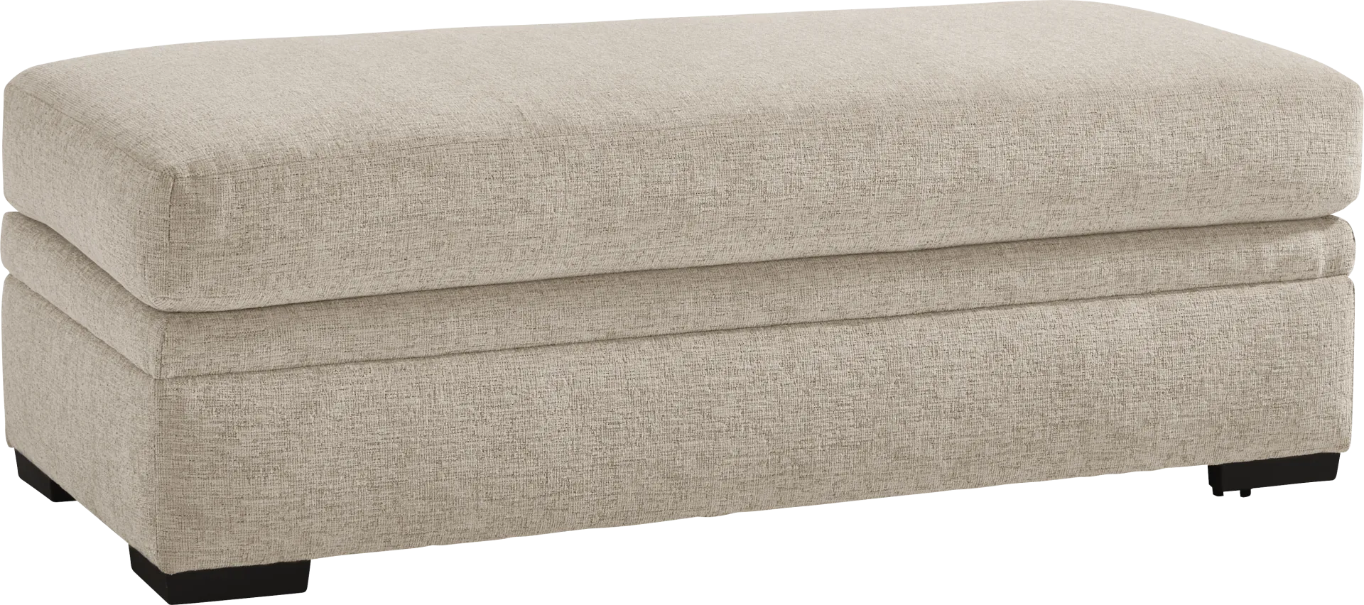Sutterfield Beige Storage Ottoman - Image 1