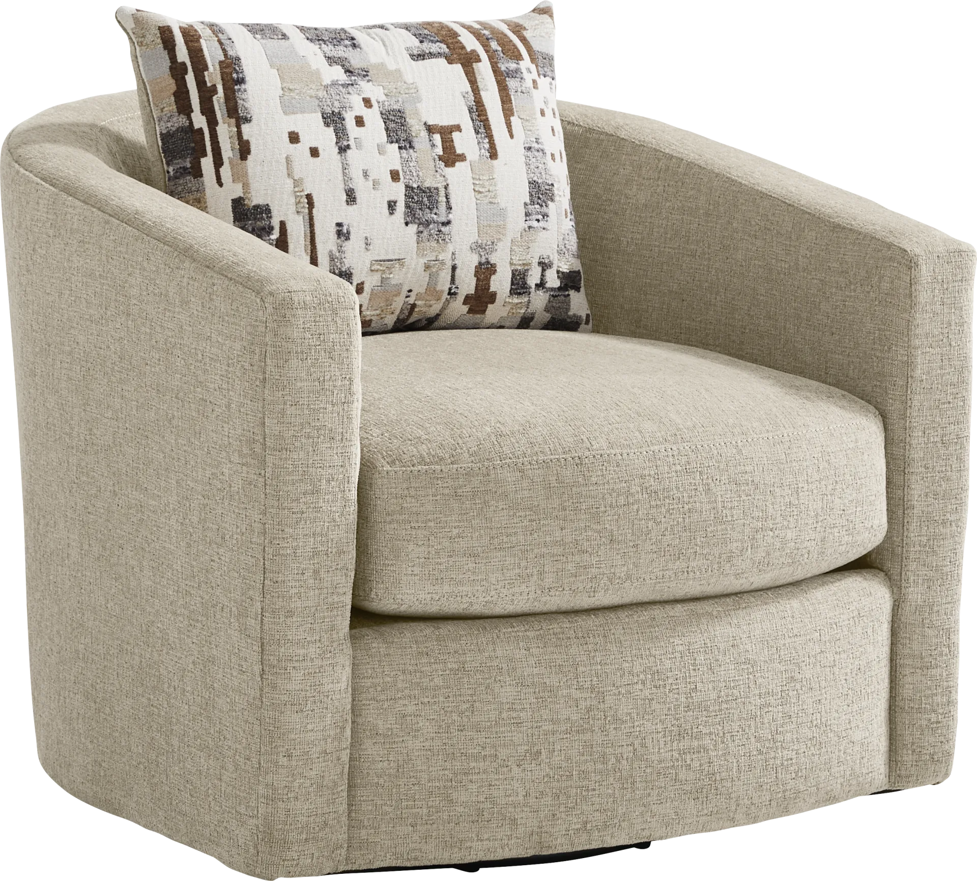 Sutterfield Beige Swivel Chair - Image 1