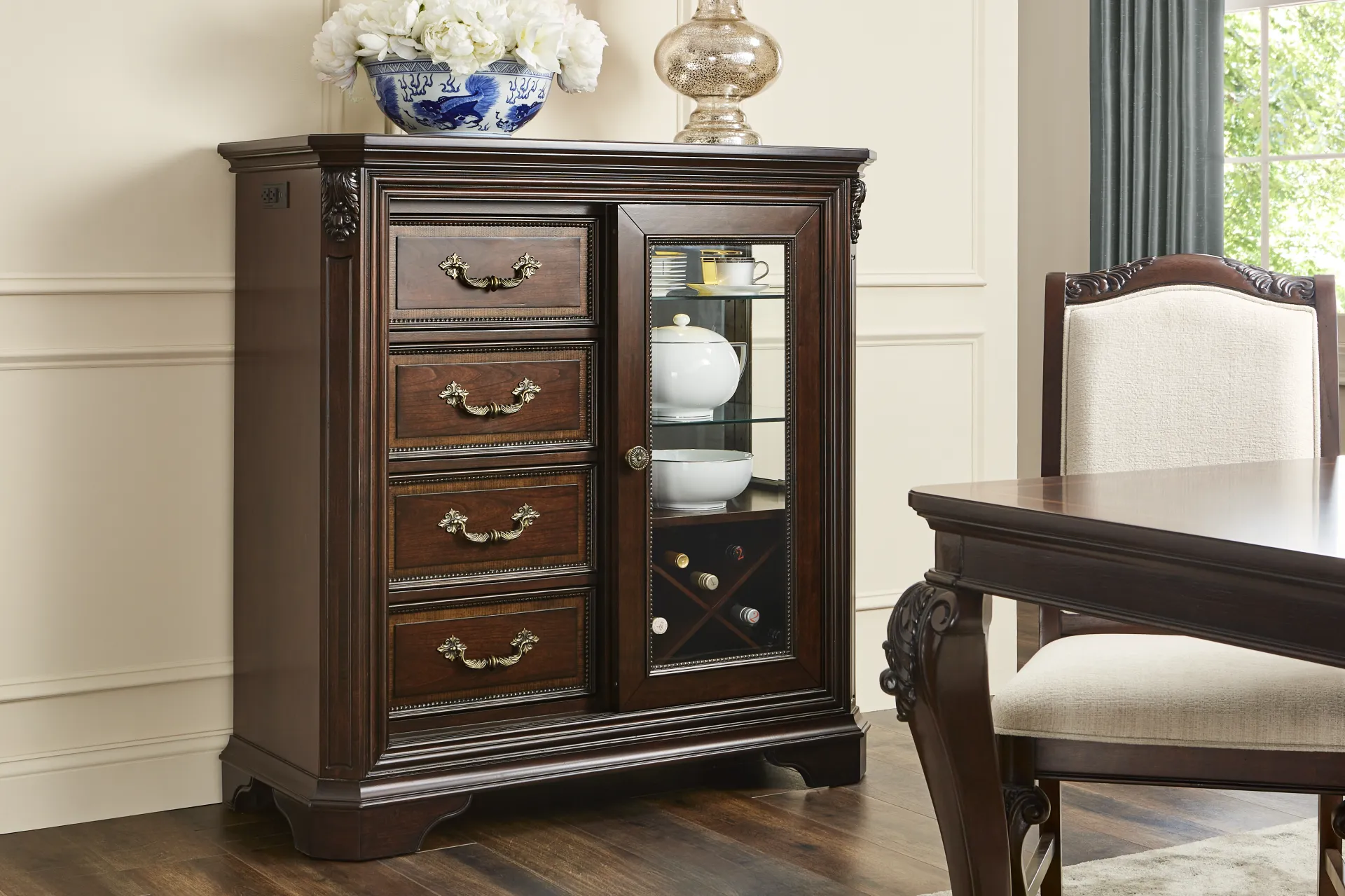 Fuller Brown Cherry Bar Cabinet - Image 3