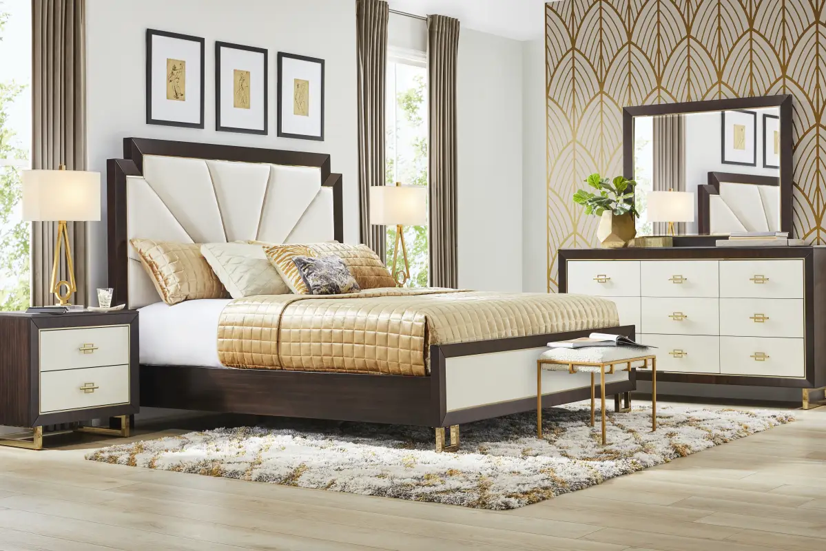 Belmont Place Espresso 5 Pc Queen Upholstered Bedroom