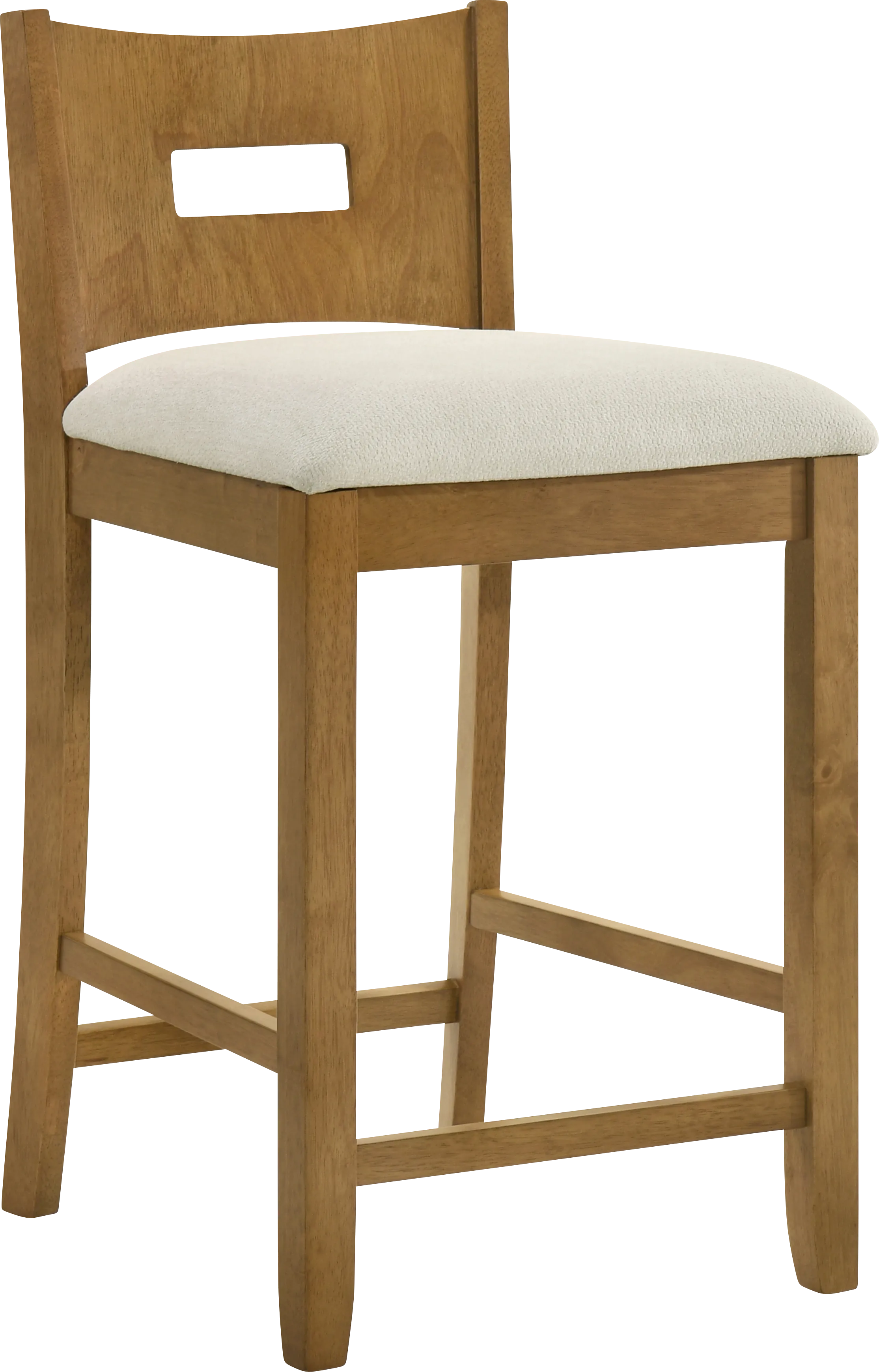 Greensys II Brown and Ivory Counter Height Stool - Thumbnail - Image 1