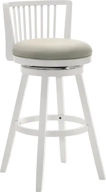 Cragy I White and Beige Barstool