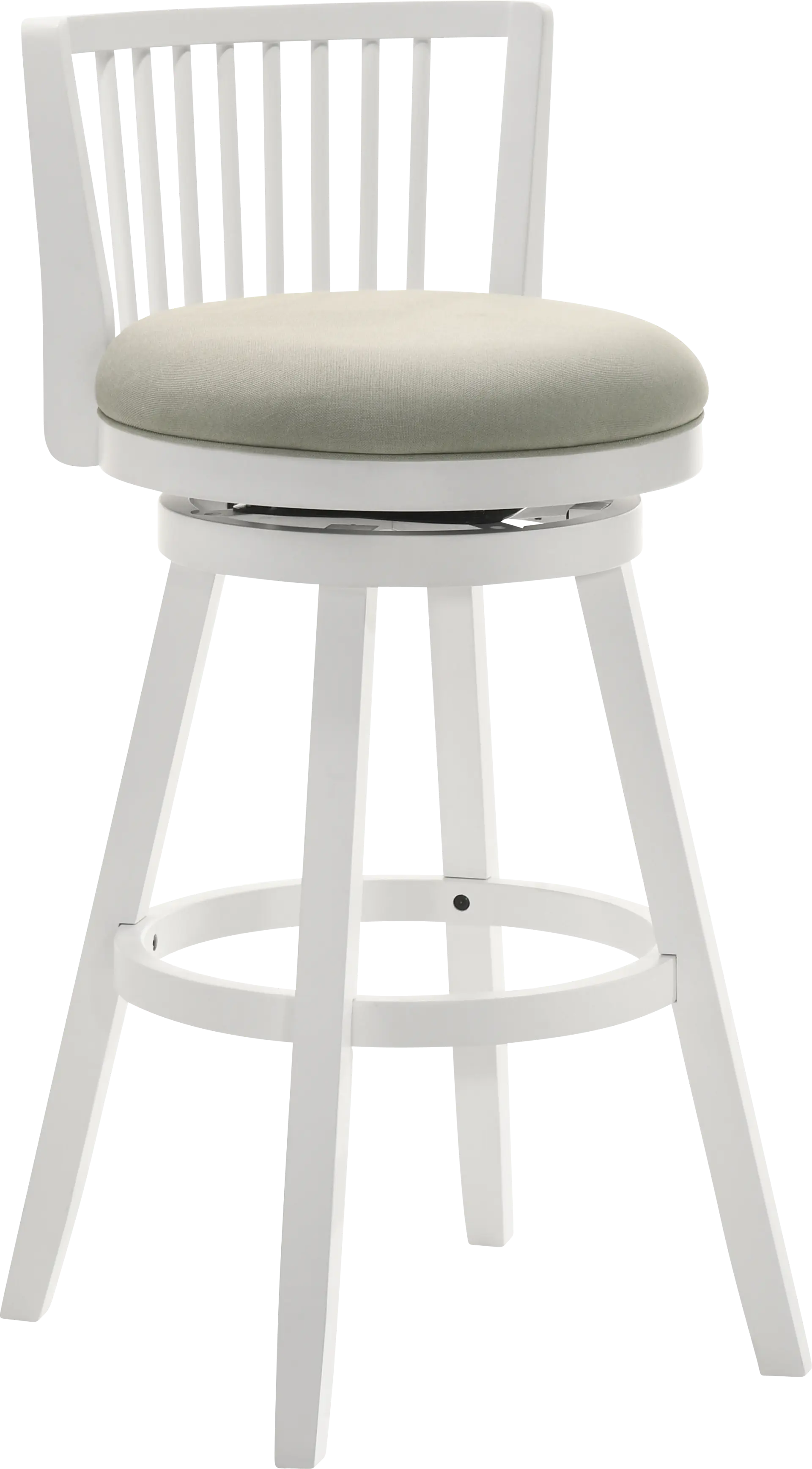 Cragy I White and Beige Barstool