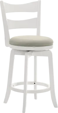 Cannonics II White and Beige Counter Height Stool