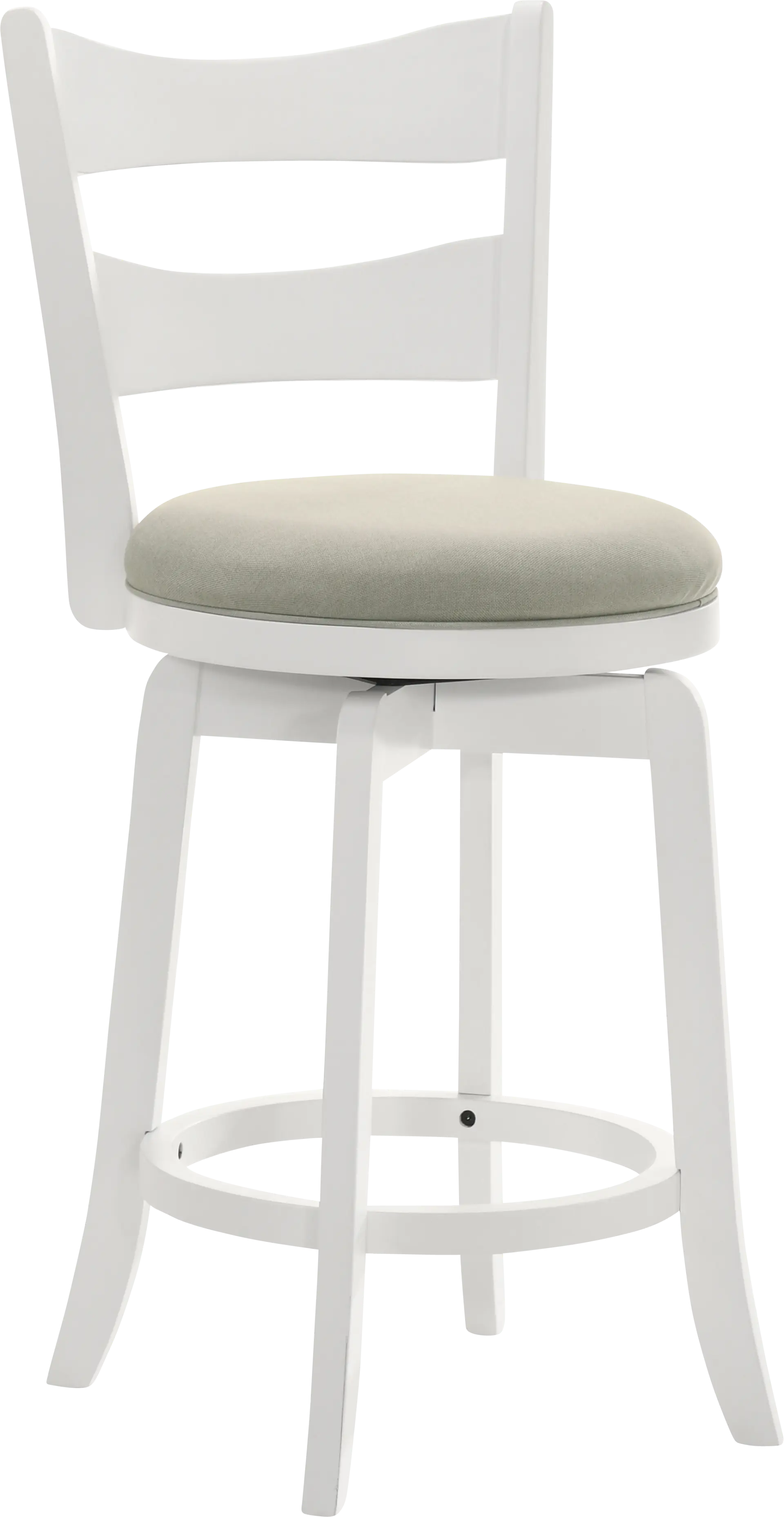 Cannonics II White and Beige Barstool