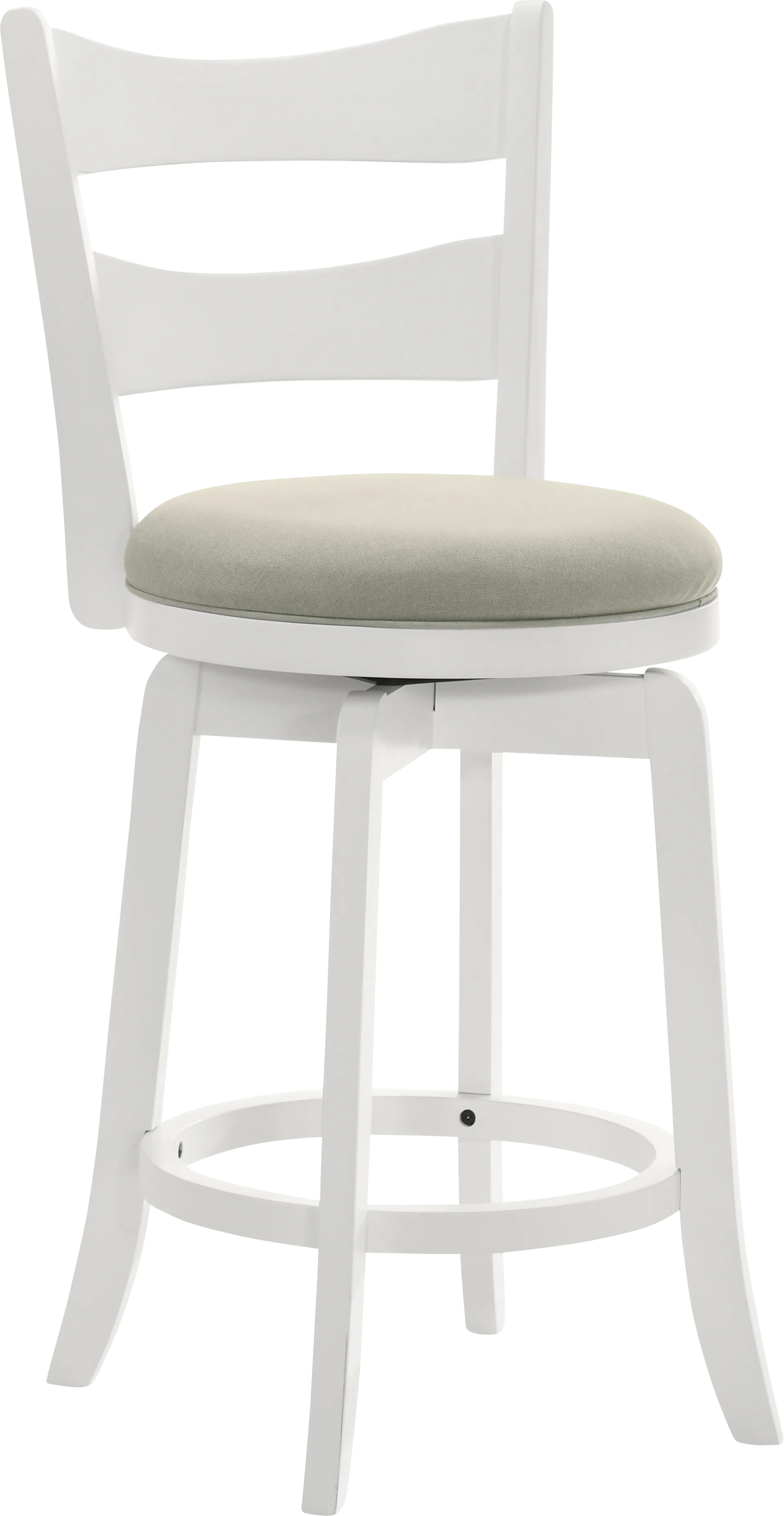 Cannonics II White and Beige Barstool - Image 1