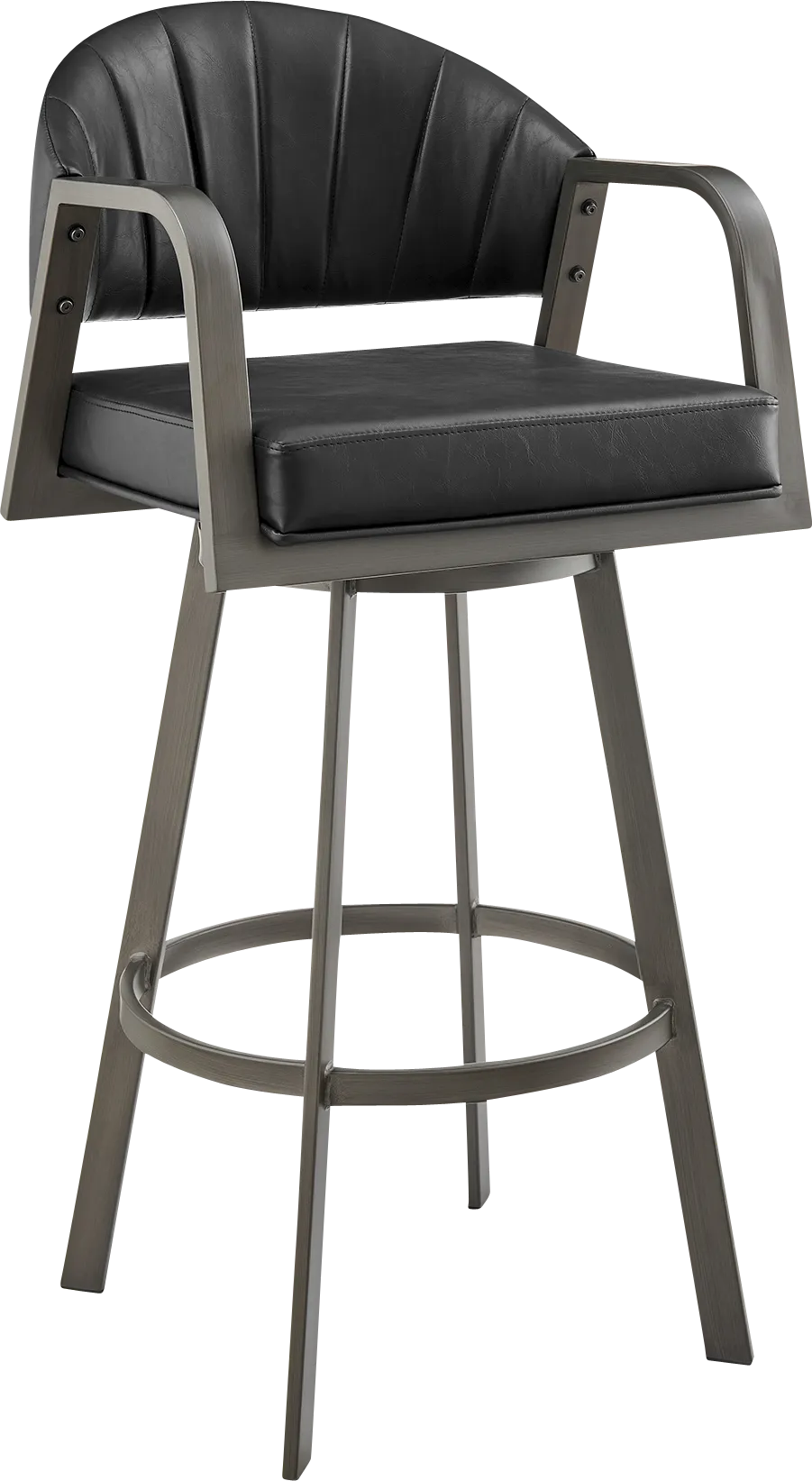 Nightwater Black Counter Height Stool - Thumbnail - Image 1