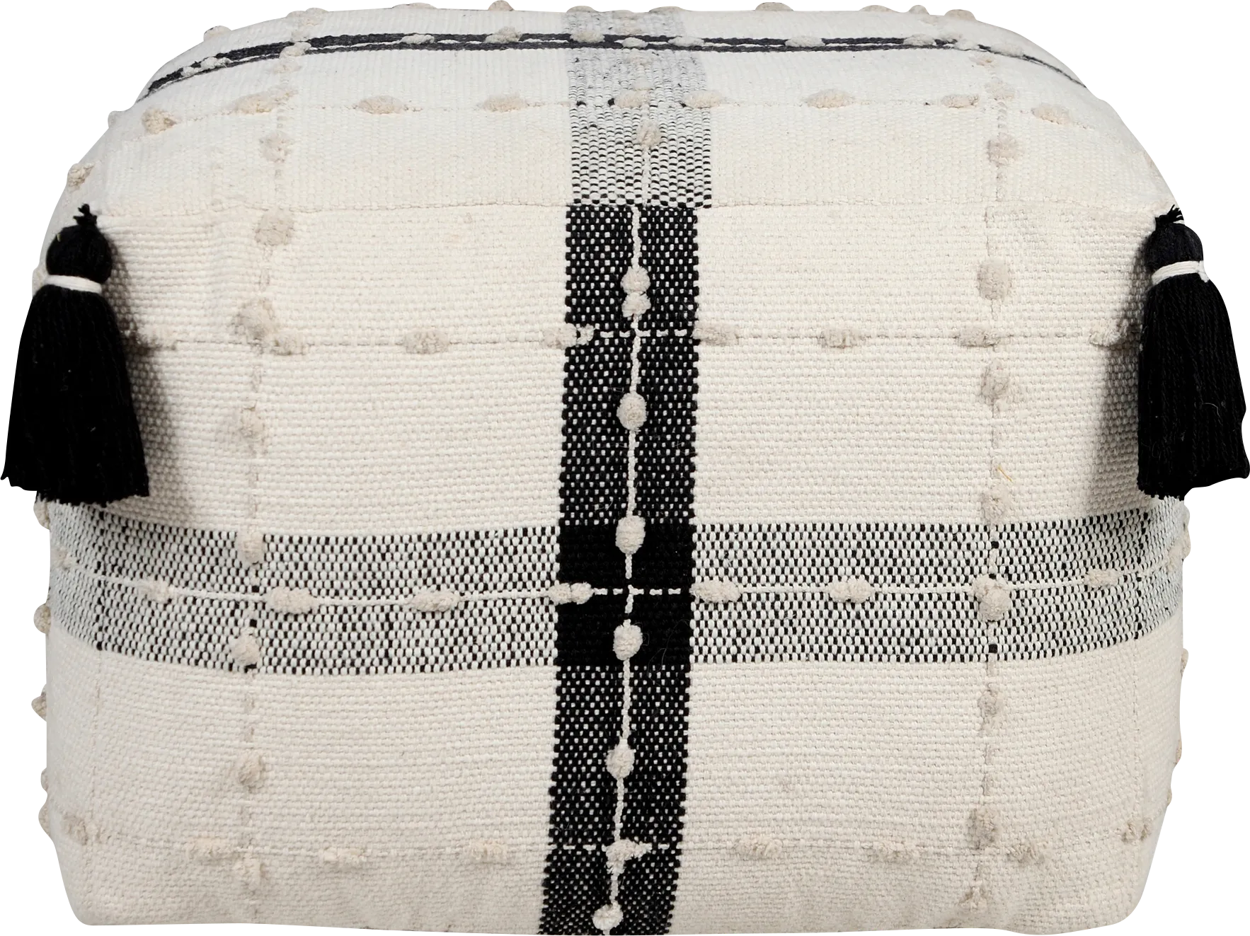 Quadman Ivory Pouf - Thumbnail - Image 1