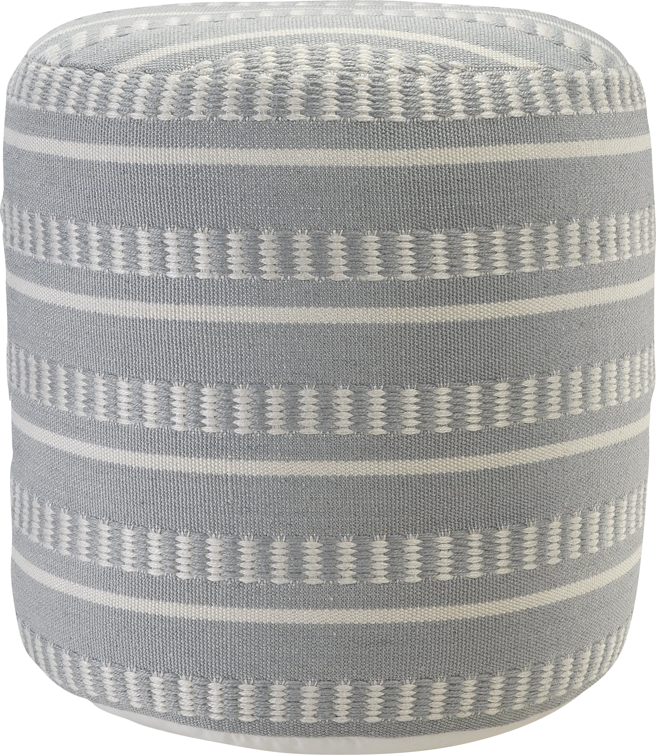 Gladling Blue Indoor/Outdoor Pouf Ottoman - Thumbnail - Image 1