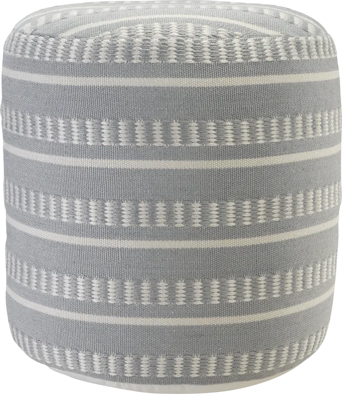 Gladling Blue Indoor/Outdoor Pouf Ottoman