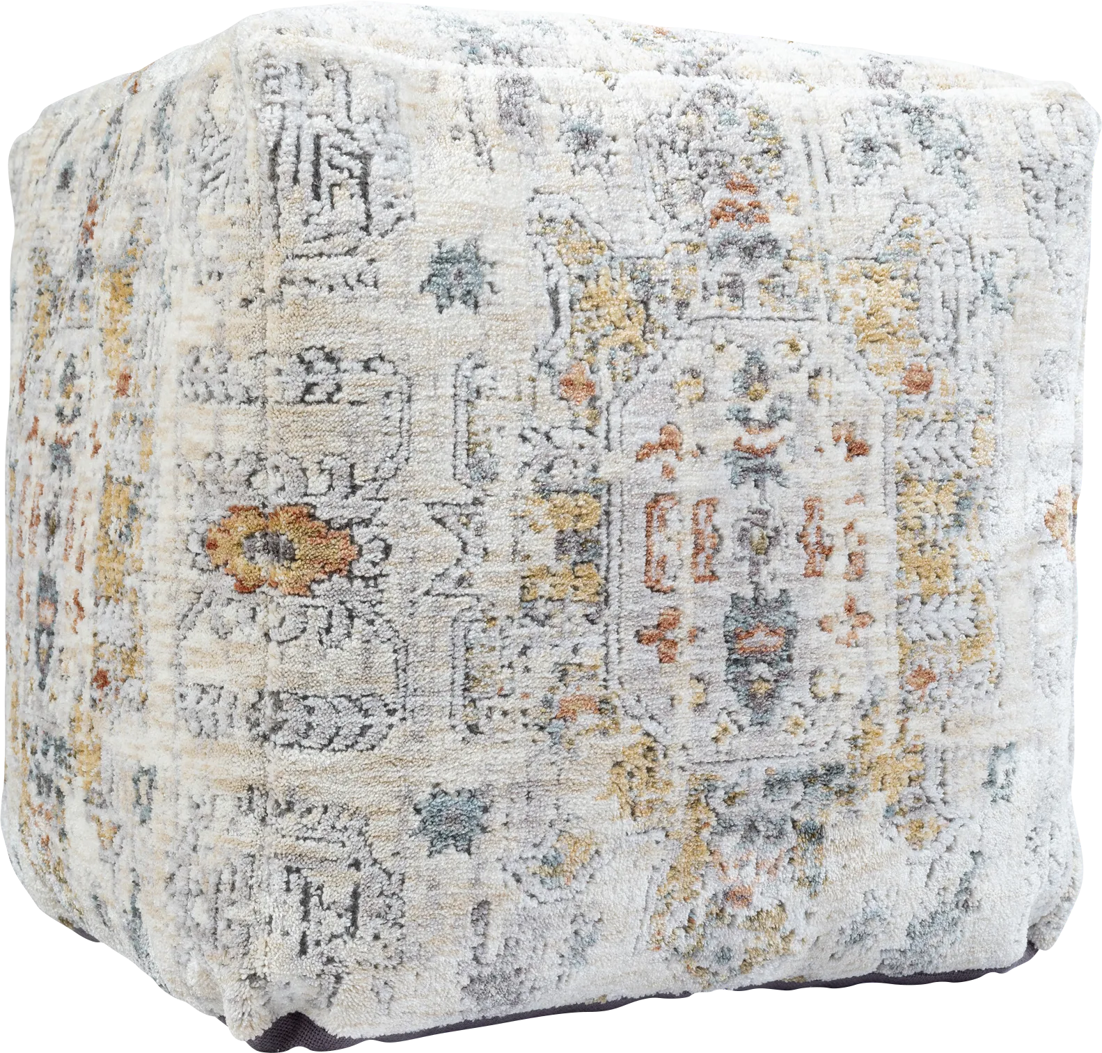 Ceasart Light Gray Pouf - Thumbnail - Image 1