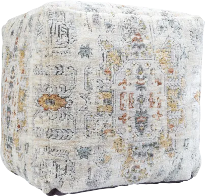 Ceasart Light Gray Pouf