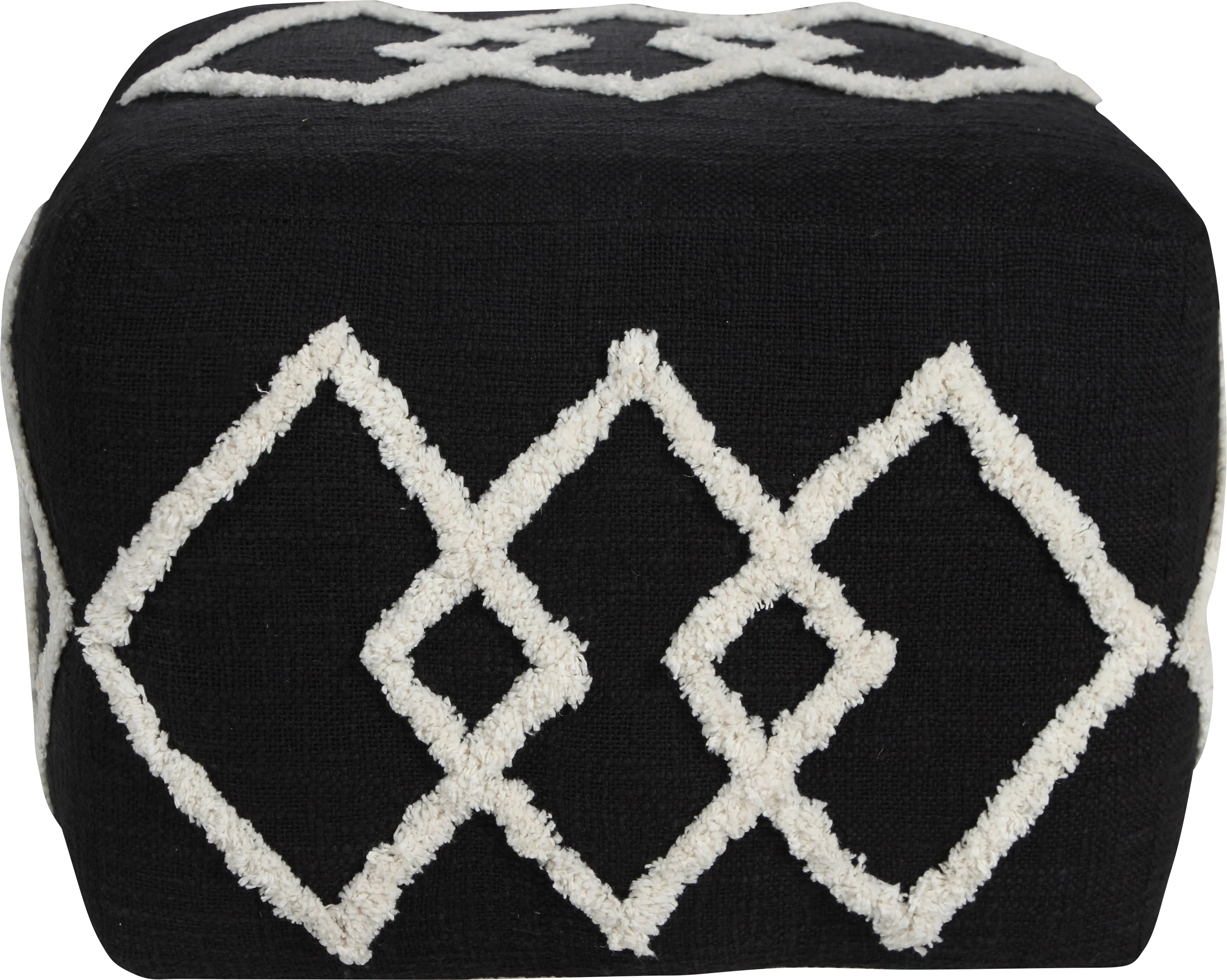 Njalia Black Pouf - Thumbnail - Image 1