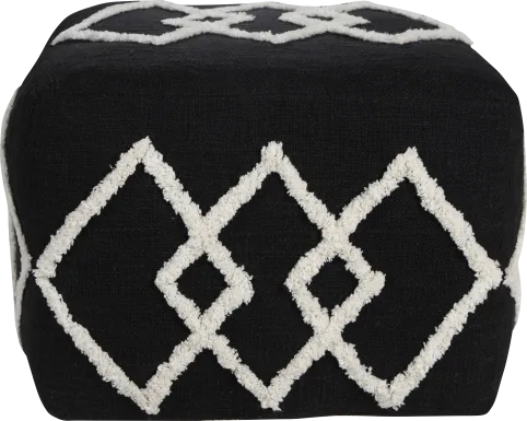 Njalia Black Pouf