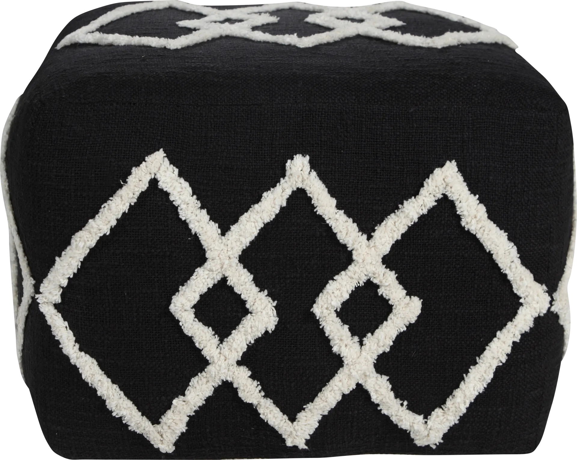 Njalia Black Pouf - Image 1