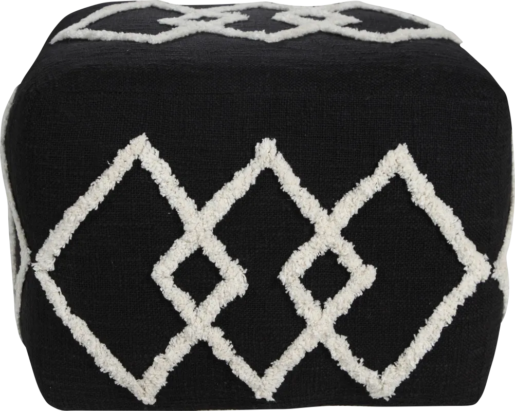 Njalia Black Pouf