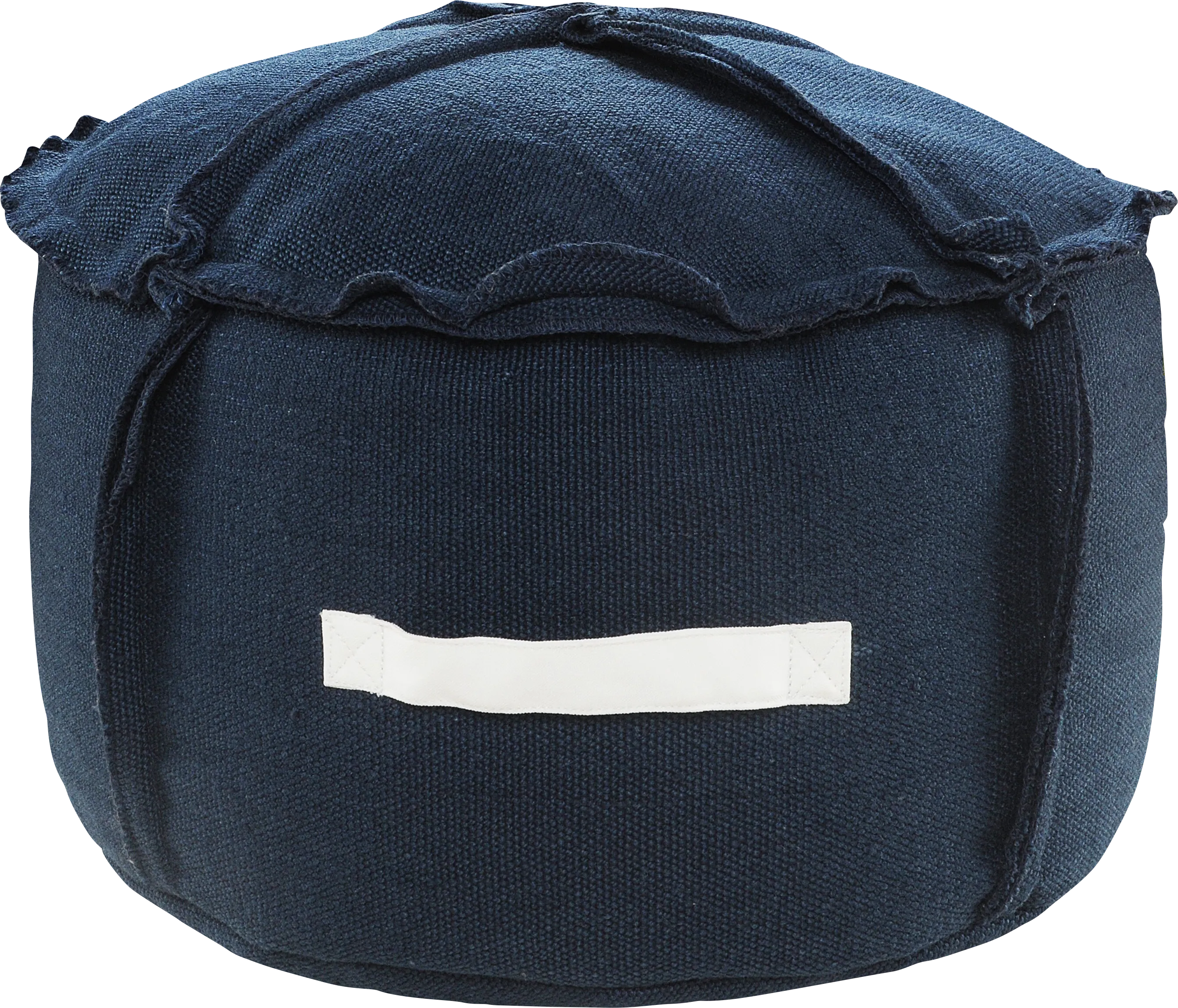 Saildale Navy Indoor/Outdoor Pouf - Thumbnail - Image 1