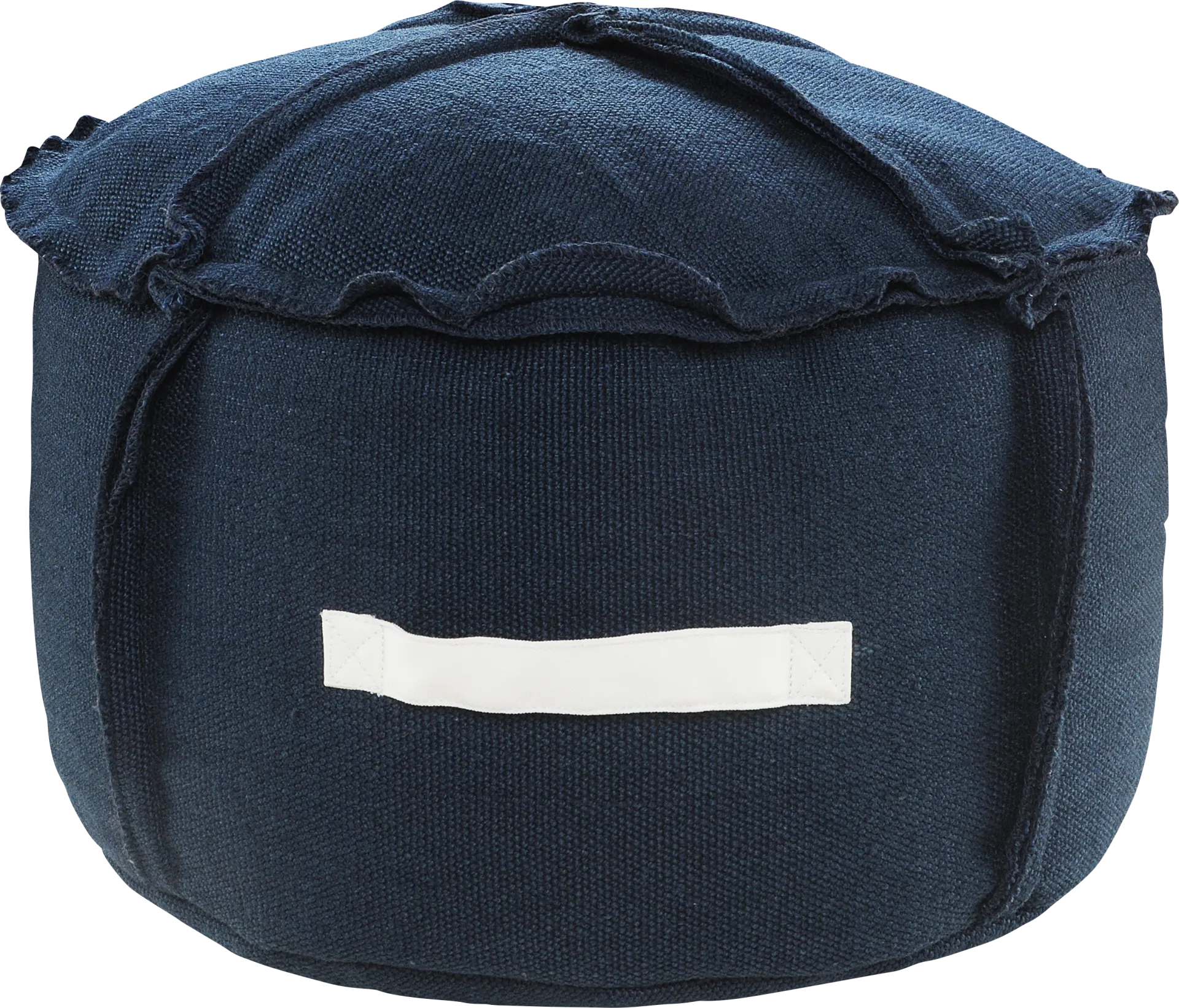 Saildale Navy Indoor/Outdoor Pouf - Image 1