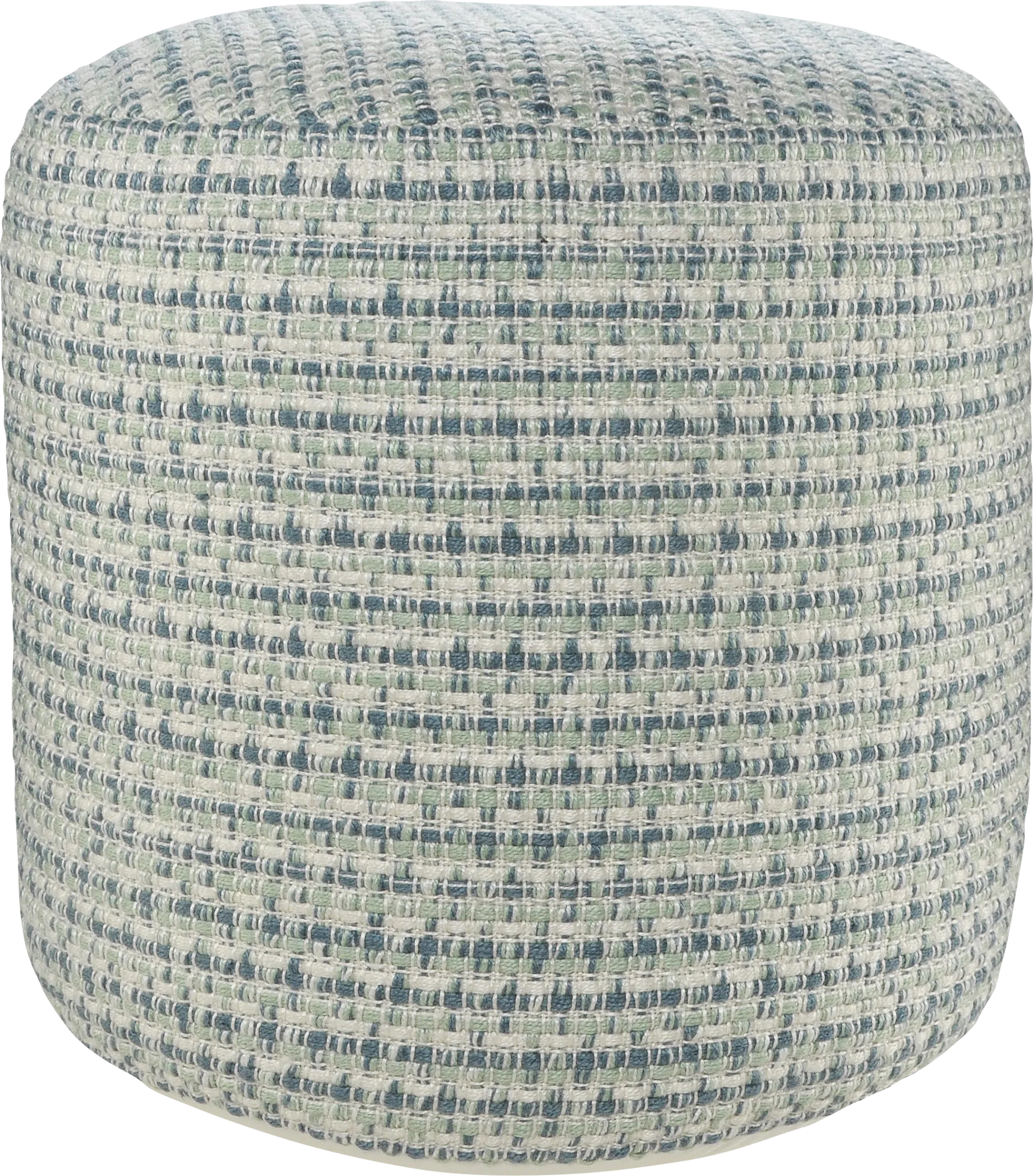 Briville Blue/Green Indoor/Outdoor Pouf - Image 1