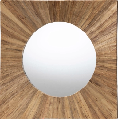 Sumstones Brown Square Mirror