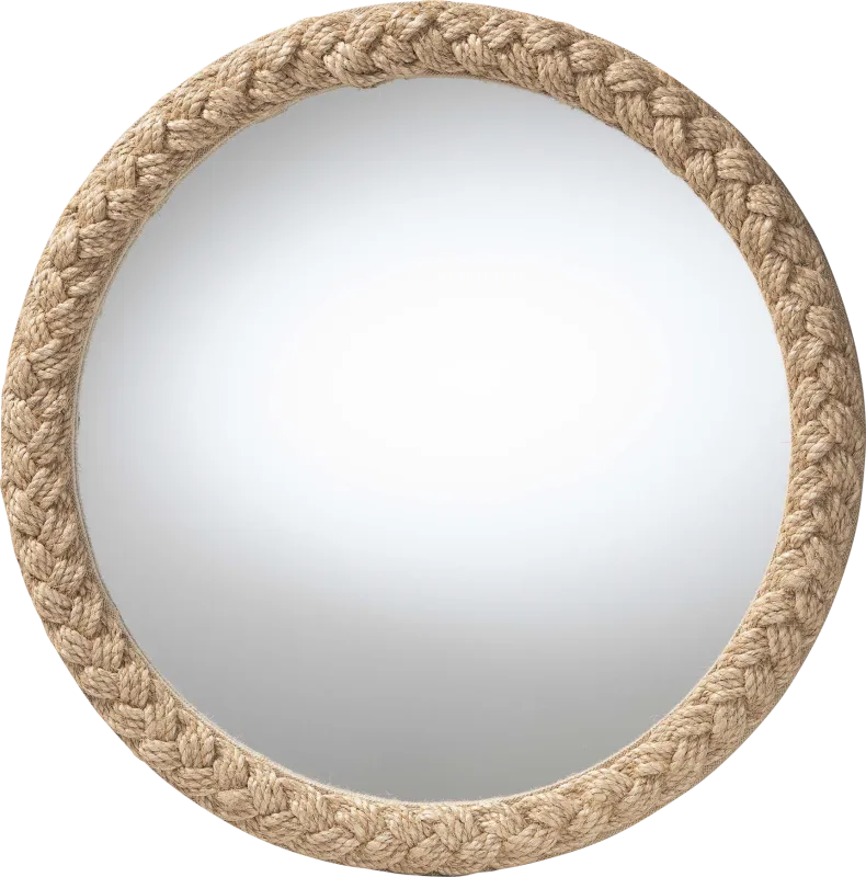 Starbeat Light Brown Round Mirror