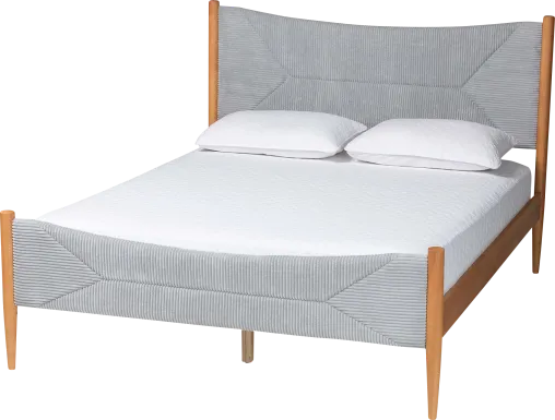 Stormsun Gray and Brown Queen Bed