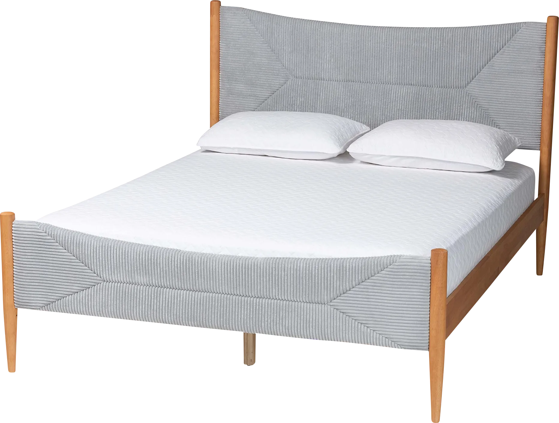 Stormsun Gray and Brown Queen Bed - Image 1