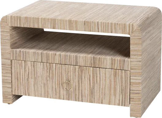 Mazehive Light Brown Nightstand