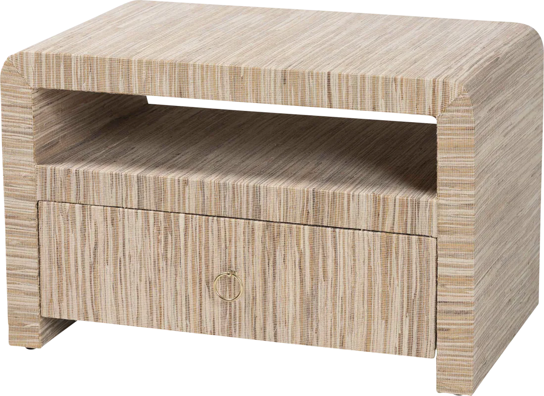 Mazehive Light Brown Nightstand