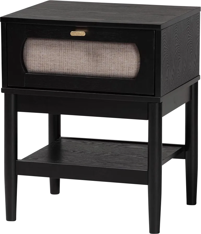 Ravenfly Black Nightstand