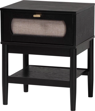 Ravenfly Black Nightstand