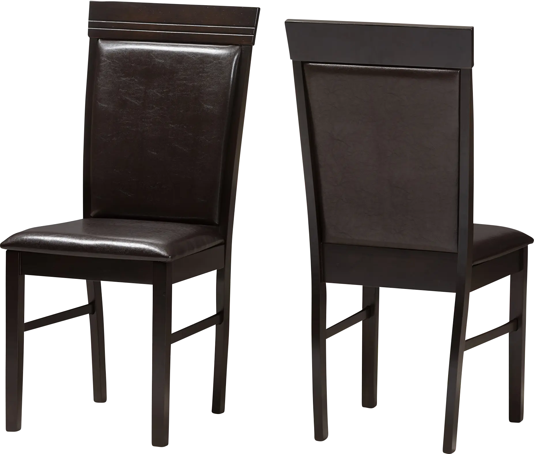 Peachcon Dark Brown Dining Chair, Set of 2