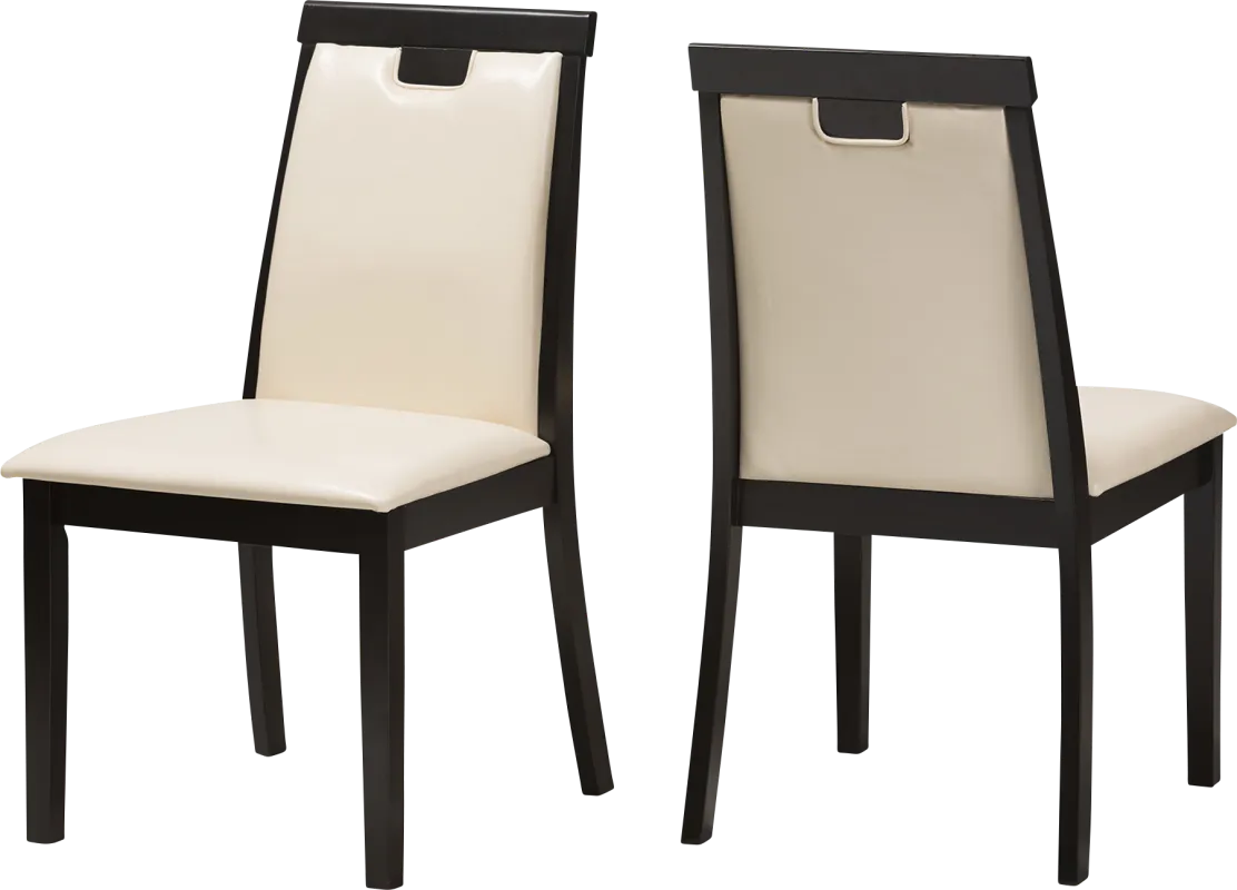 Globeshade Beige Dining Chair, Set of 2