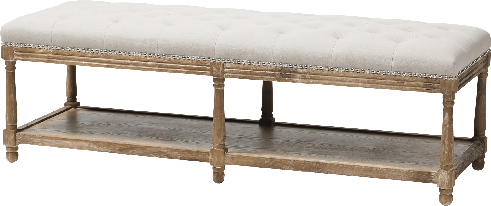 Pixystemsy Beige Accent Bench - Thumbnail - Image 1