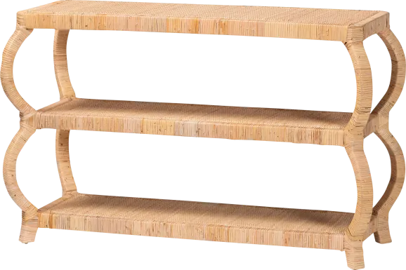 Ridgefly Light Brown Console Table