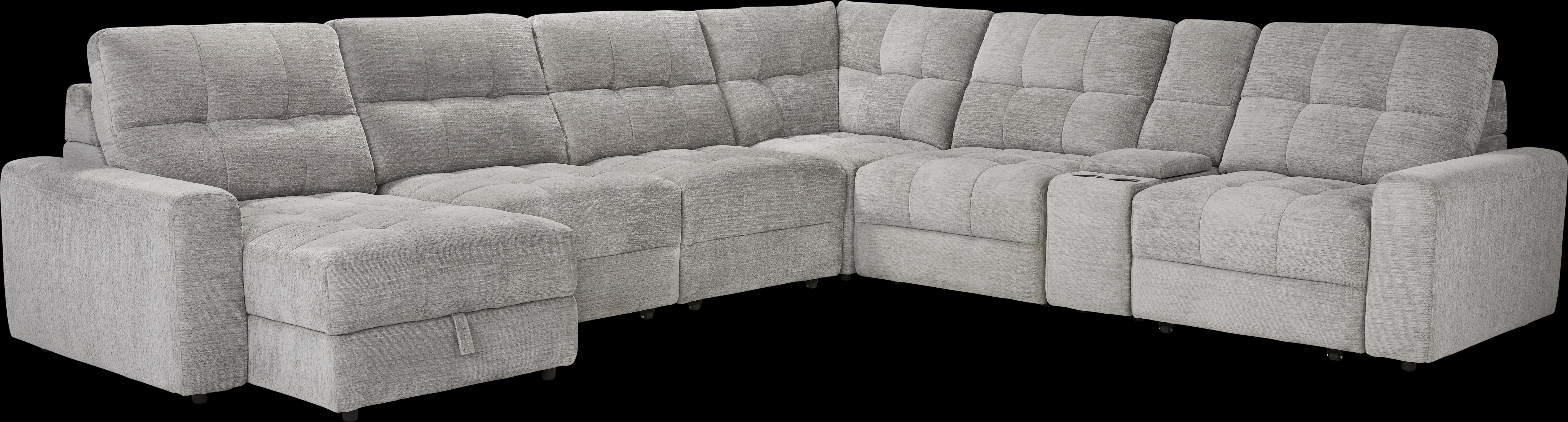 Meriwether Gray 7 Pc Power Slider Sectional - Thumbnail - Image 1