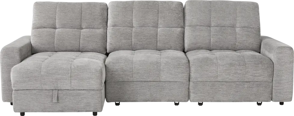 Meriwether Gray 3 Pc Power Slider Sectional