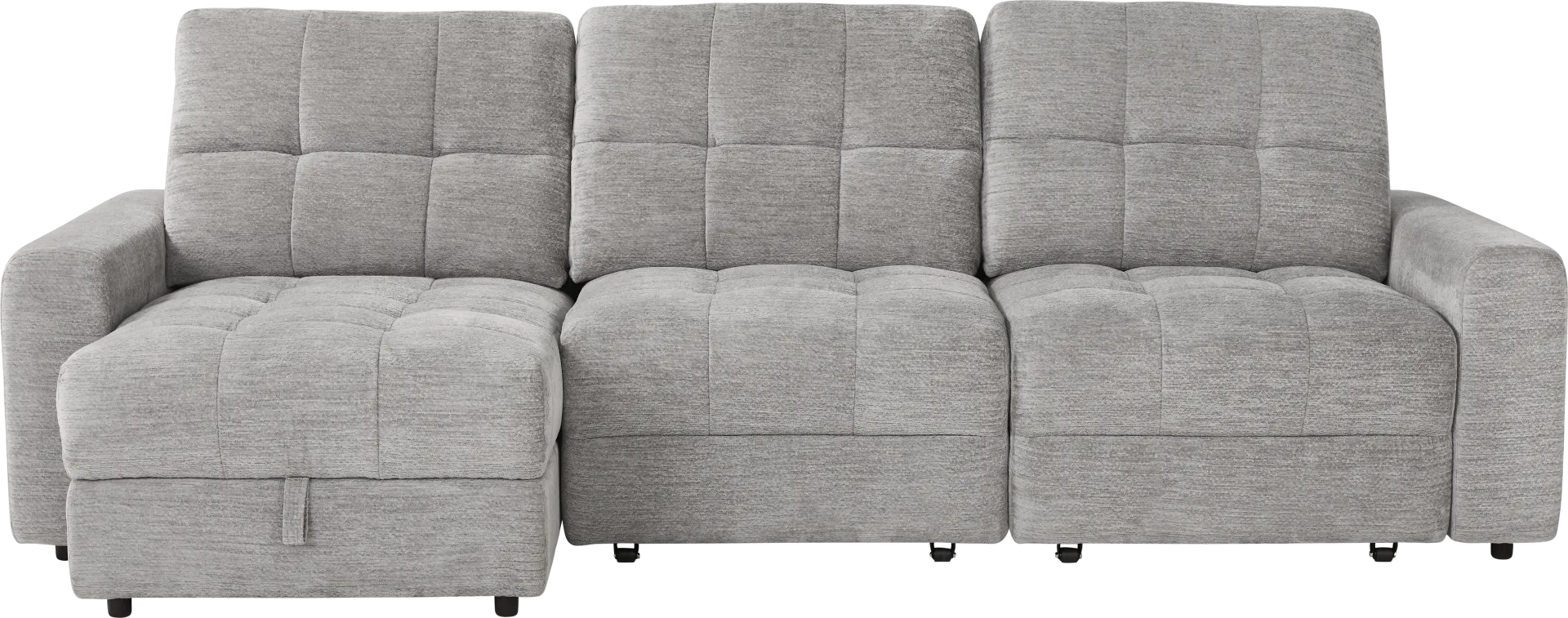 Meriwether Gray 3 Pc Power Slider Sectional - Image 2