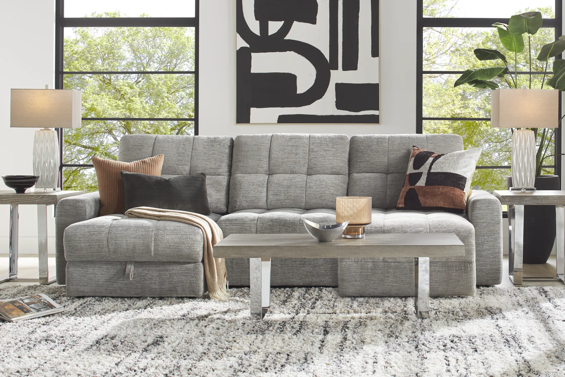 Meriwether Gray 3 Pc Power Slider Sectional - Image 1