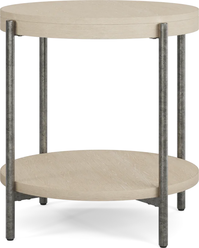 Cheshire Gray Round End Table