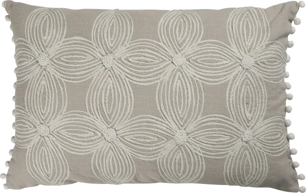 Bloomdes Beige Lumbar Pillow