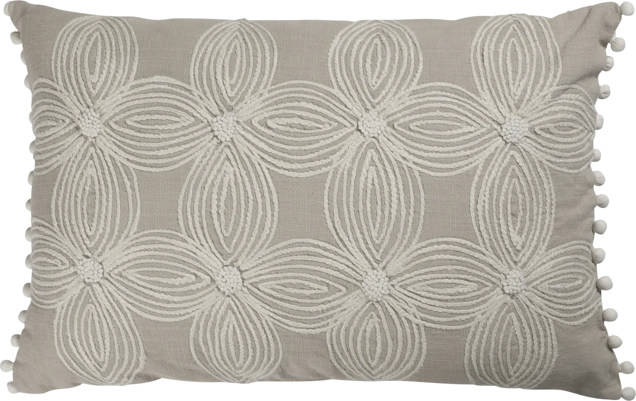 Bloomdes Beige Lumbar Pillow